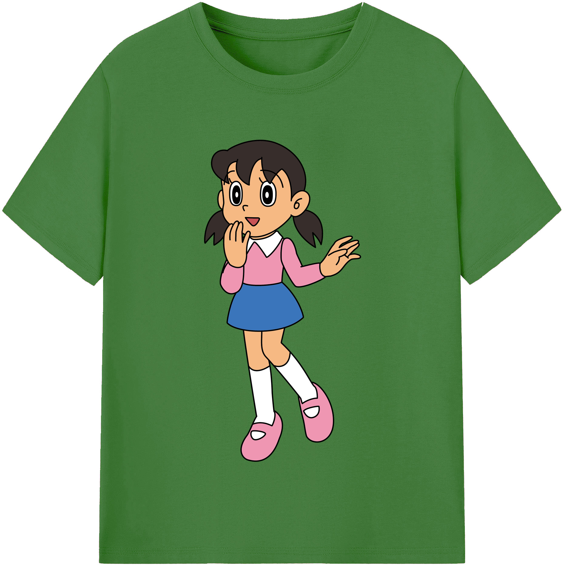 （画像用） ドラえもん みなもと しずか Doraemon Shizuka Minamoto レディースカジュアルプリントTシャツ（綿100％）